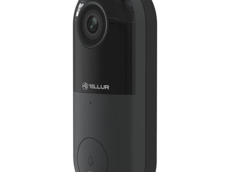 Tellur Smart WiFi Video DoorBell 1080P, PIR, Wired Black For Sale