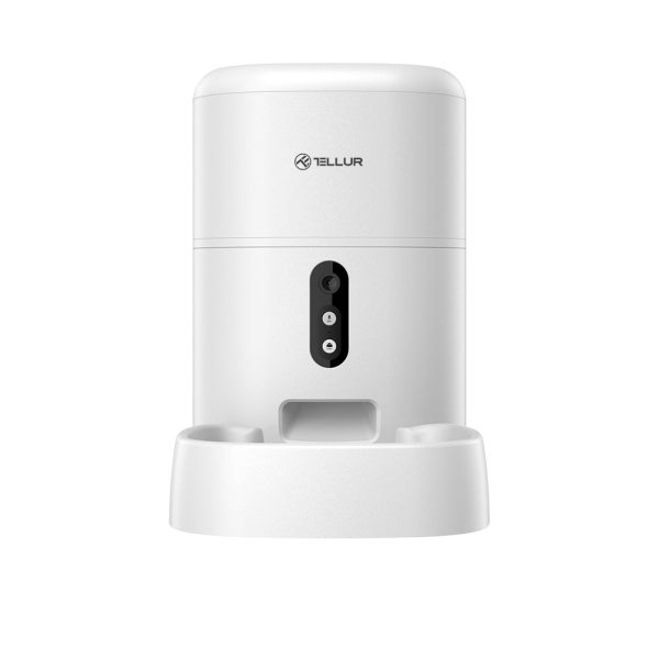 Tellur Smart WiFi Pet Feeder, UltraHD Camera, 4L white on Sale