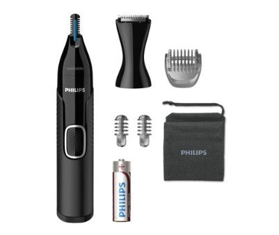 Philips series 3000 Comfortable nose, ear & eyebrow trimmer NT3650 16 100% waterproof, Dual-sided Protective Guard system For Sale