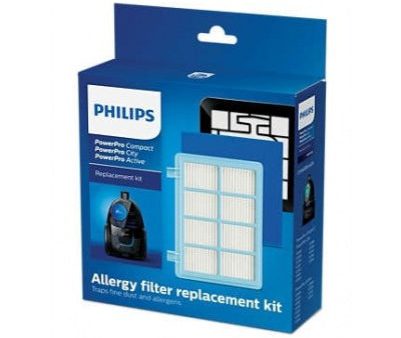 Philips Replacement Kit FC8010 02, Allergy H13 filter replacement kit compatible with Philips PowerPro Compact, PowerPro Active and PowerPro City ranges For Cheap