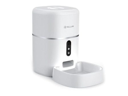 Tellur Smart WiFi Pet Feeder, UltraHD Camera, 4L white on Sale