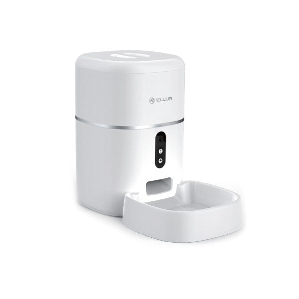 Tellur Smart WiFi Pet Feeder, UltraHD Camera, 4L white on Sale