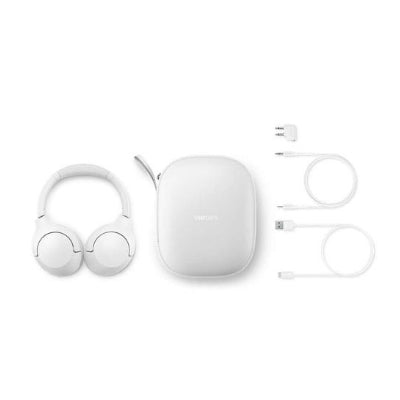 Philips Wireless headphones TAH8506WT 00, Noise Cancelling Pro, Up to 60 hours of play time, Touch control, Bluetooth multipoint, White on Sale