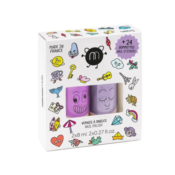 Nailmatic KIDS Nail Polish & Stickers Set WOW Nagų lakų ir lipdukų rinkinys vaikams, 1vnt Online now