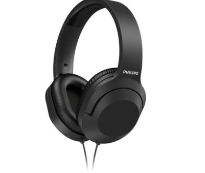 Philips Stereo Headphones TAH2005BK 00, 40 mm drivers closed-back, Black Online