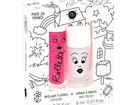 Nailmatic KIDS FAIRYTALES Rollette Nail Polish Duo Set Nagų lako ir lūpų blizgio rinkinys, 1vnt For Discount