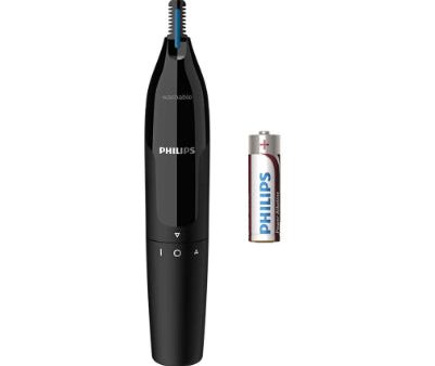 Philips Nose & ear trimmer NT1650 16 100% waterproof, Dual-sided protective guard system, Rotating switch, AA-battery included Online