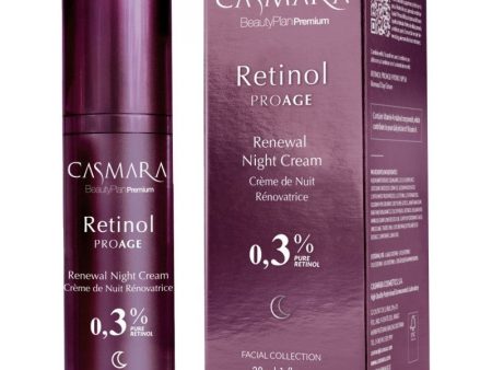 Veido kremas Casmara Retinol PROAGE Renewal Night Cream With 0,30% Pure Retinol CASA07003, naktinis, 30 ml Sale